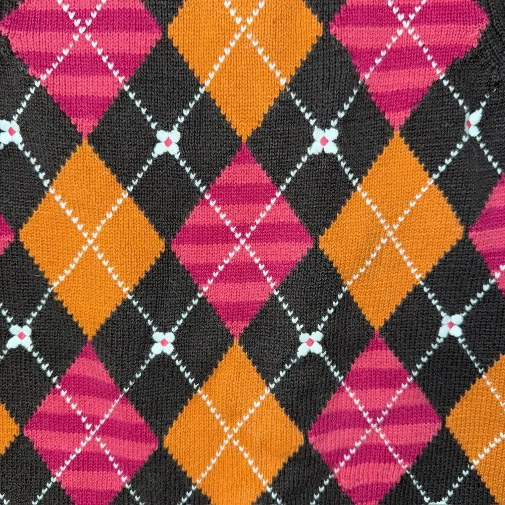 Gymboree Dress Girls 4T Pink Argyle Fall Winter Aline Ruffle Hem Classic Preppy